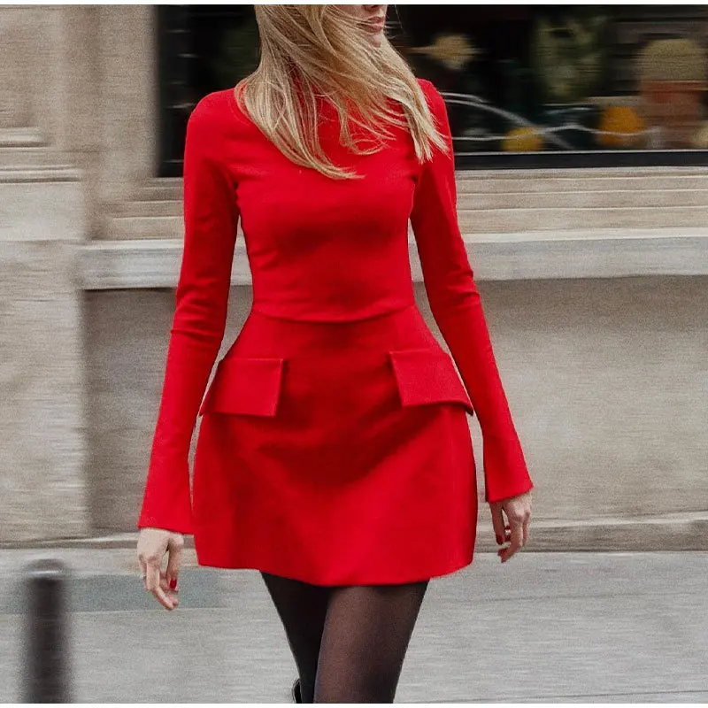 Luxoria - Turtleneck Mini Dress