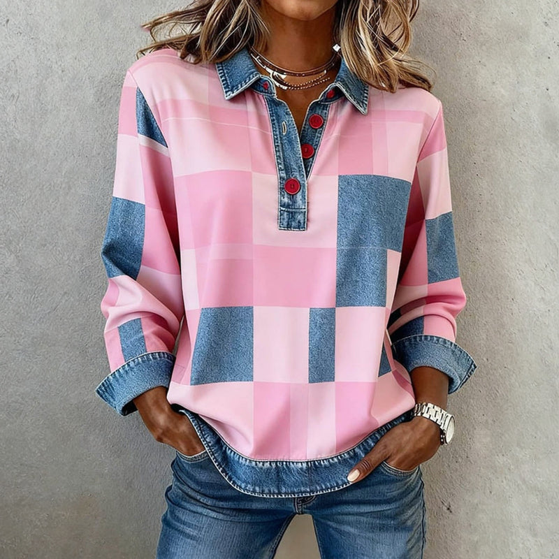 Vintage Geruite Sweatshirt