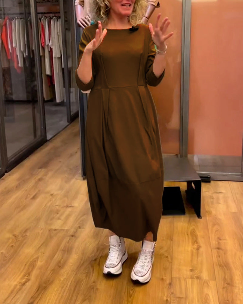 Jessica - Elegant Dress with Round Neck