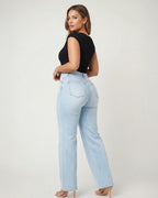 Linnea – Mid Rise BBL Wide Leg Jeans