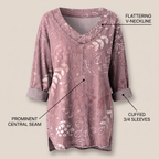 ELVERA LEAF PRINT BLOUSE