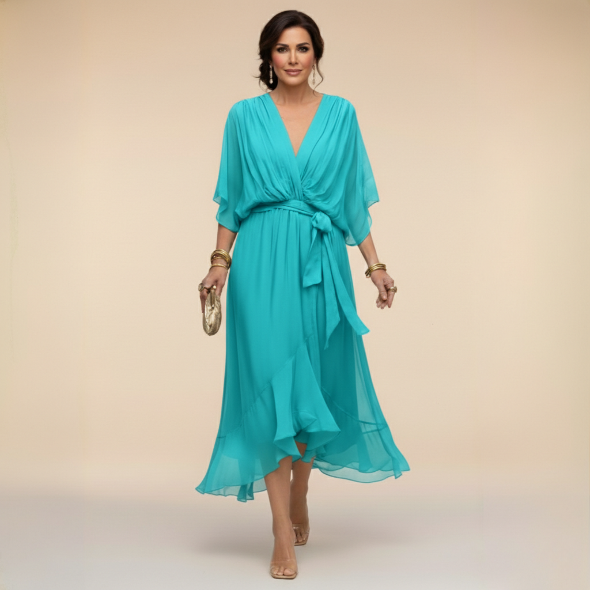 Bella - Flowing V-Neck Silhouette Dress
