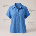 ZARA BUTTON FRONT BLOUSE