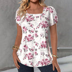 Elegante Blouse Met Bloemenprint