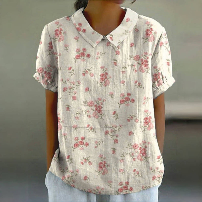 Vintage Bloemenprint Blouse