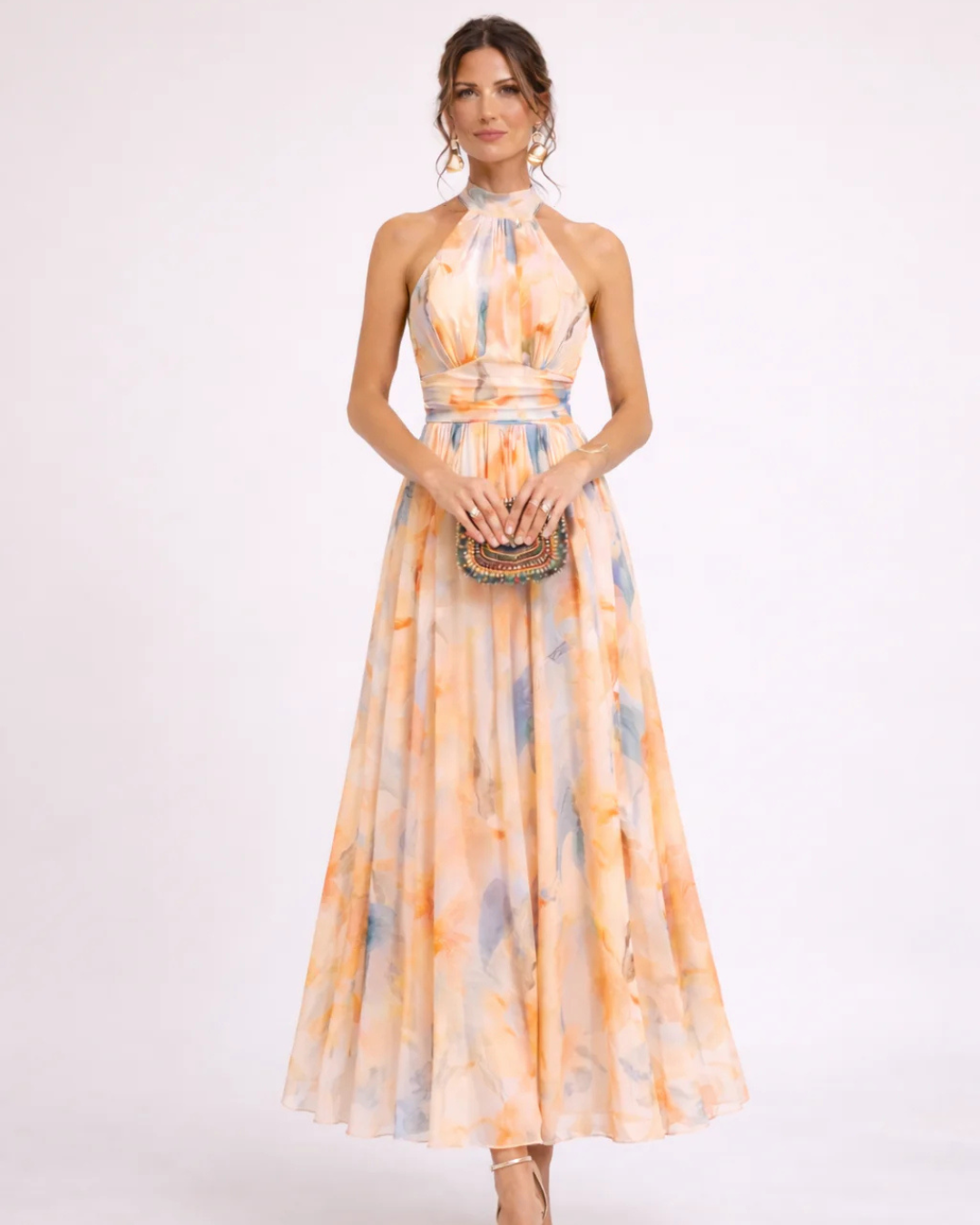 Savenora | Halter Neck Maxi Dress