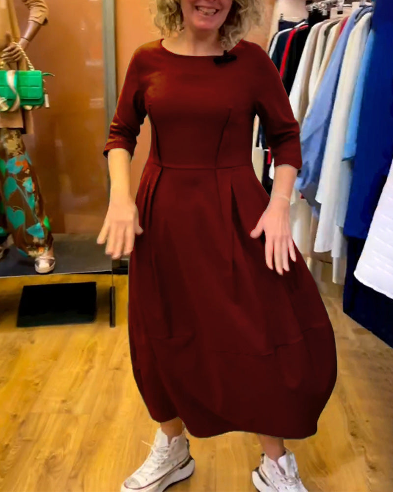 Jessica - Elegant Dress with Round Neck