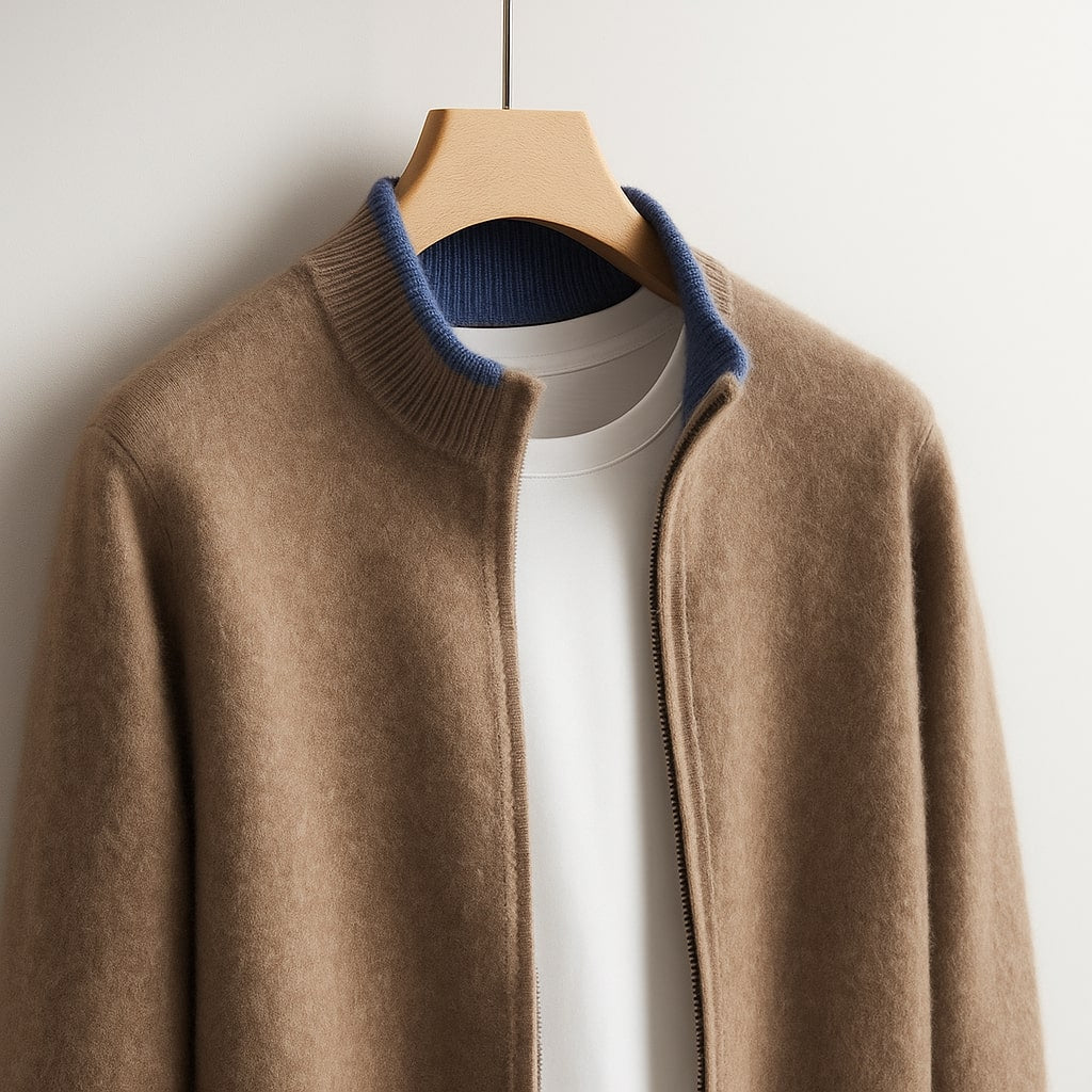 Isaac – Zip-Up Knitted Jacket