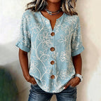Vintage Bloemenprint Blouse