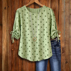 Vintage Blouse Met Stippen