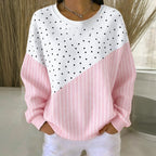 Casual Sweatshirt Met Stippen En Strepen