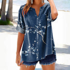 Vintage Blouse Met Bloemenprint
