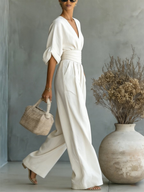 Elira | Essential V-Neck Jumpsuit