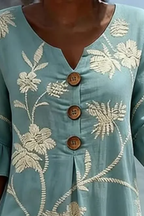 Harbour | Embroidered Botanical Midi Dress