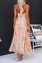 Blossom | Watercolour Halter Midi Dress