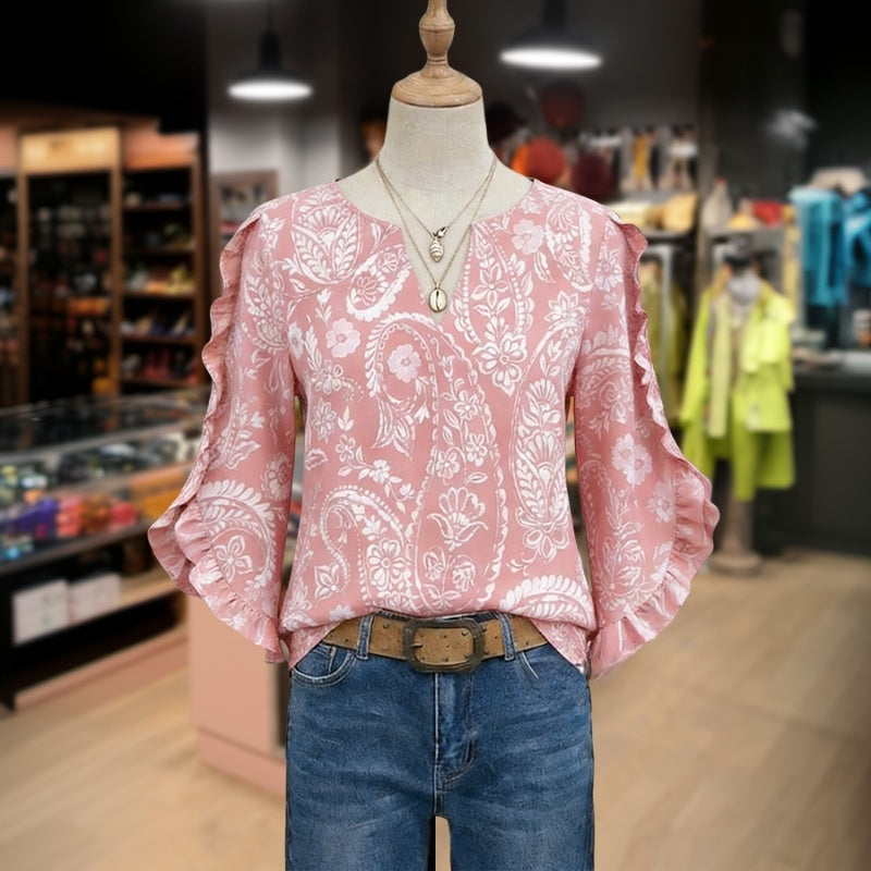 Vintage Bloemenprint Blouse