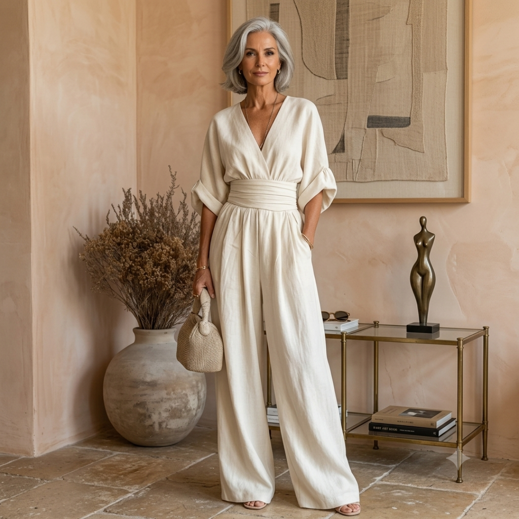 Elira | Essential V-Neck Jumpsuit