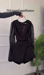 Araminta – Elegant Black Romper