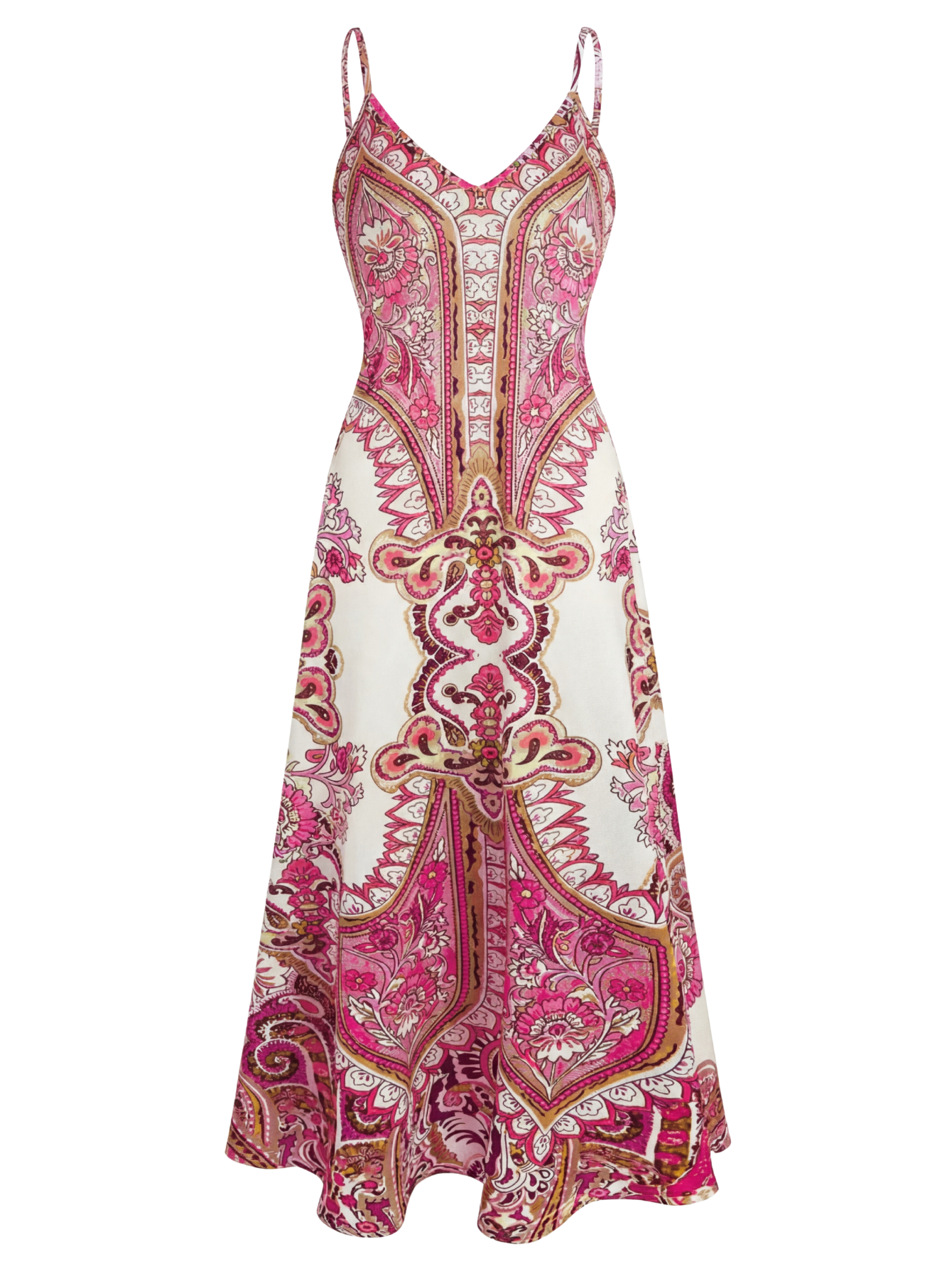 Ottoline - Boho Floral Print Sleeveless Dress