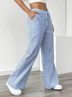 Alina™ | Elegant Striped Trousers with Pockets