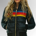 Sierra - Women’s Retro Striped Puffer Jacket