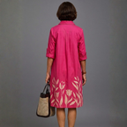 Poppy | Tulip Border Print Shirt Midi Dress