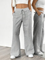 Alina™ | Elegant Striped Trousers with Pockets