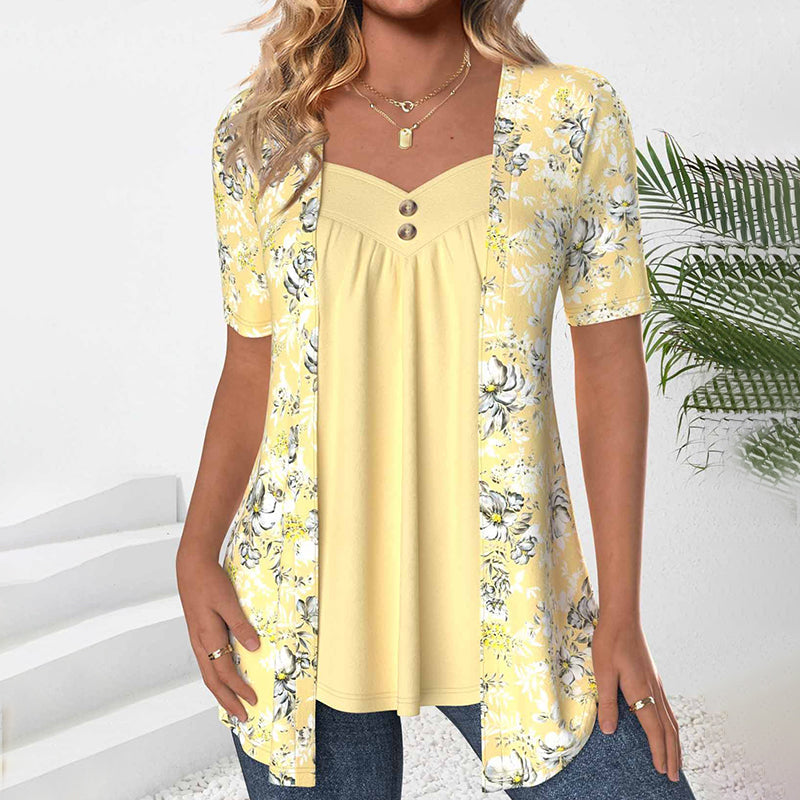 Elegante Blouse Met Bloemenprint