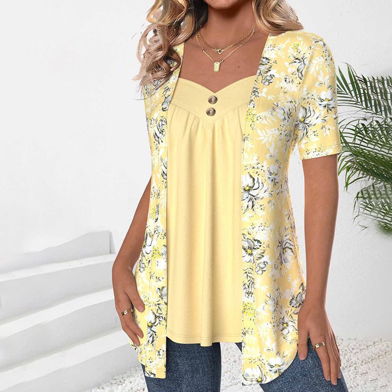 Elegante Blouse Met Bloemenprint
