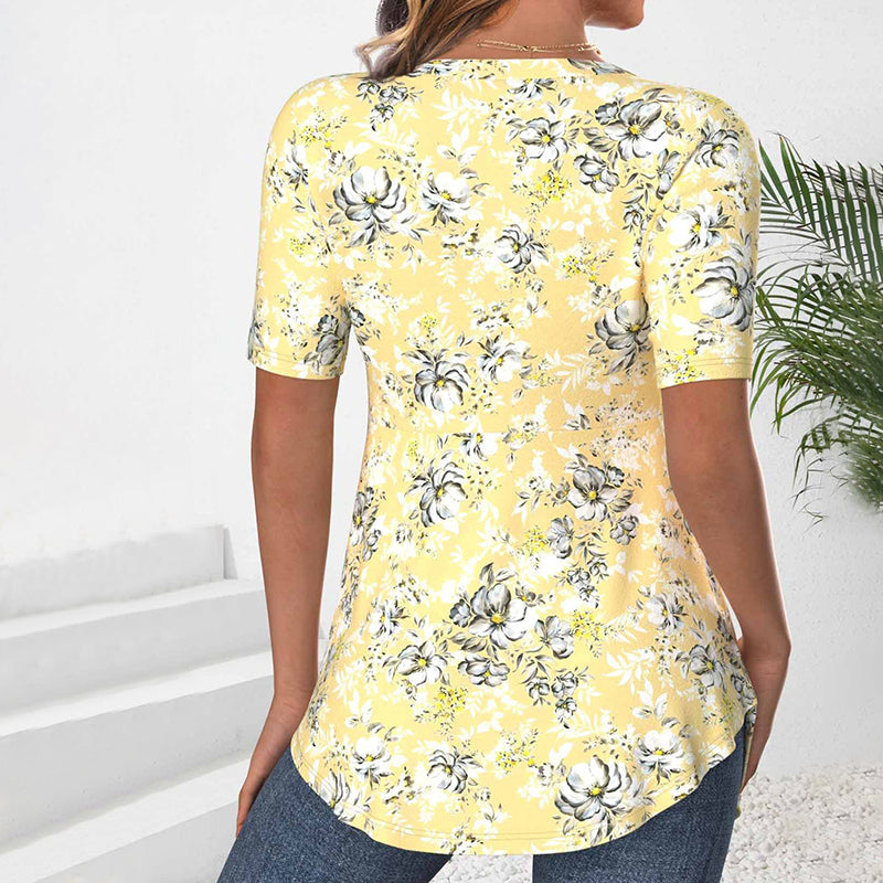 Elegante Blouse Met Bloemenprint