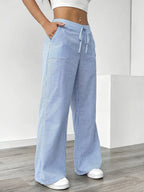 Alina™ | Elegant Striped Trousers with Pockets