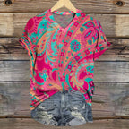 Vintage T-Shirt Met Bloemenprint