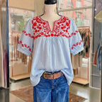Vintage Bloemenprint Blouse