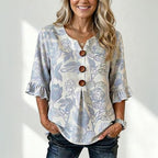Vintage Bloemenprint Blouse