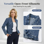 Open-Front Denim Jacket