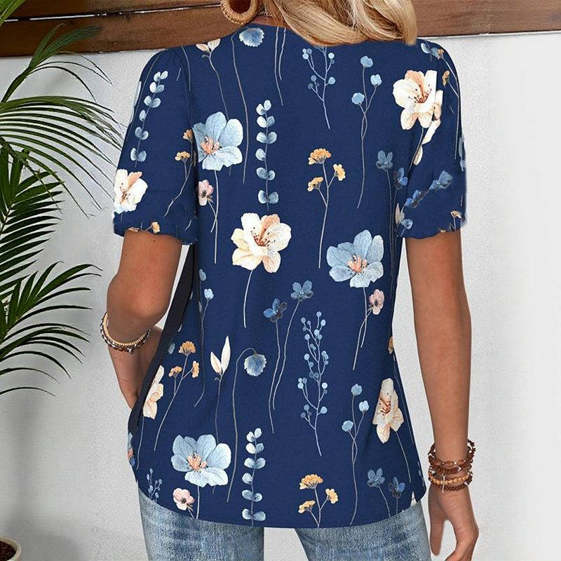 Vintage T-Shirt Met Bloemenprint