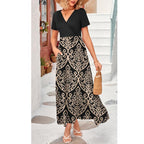 Floral Beach Long Flowy Maxi Dress