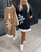 Celandine - Casual Cotton Knee-Length Dress