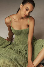 ISABELLA | Elegant Pleated Midi Dress