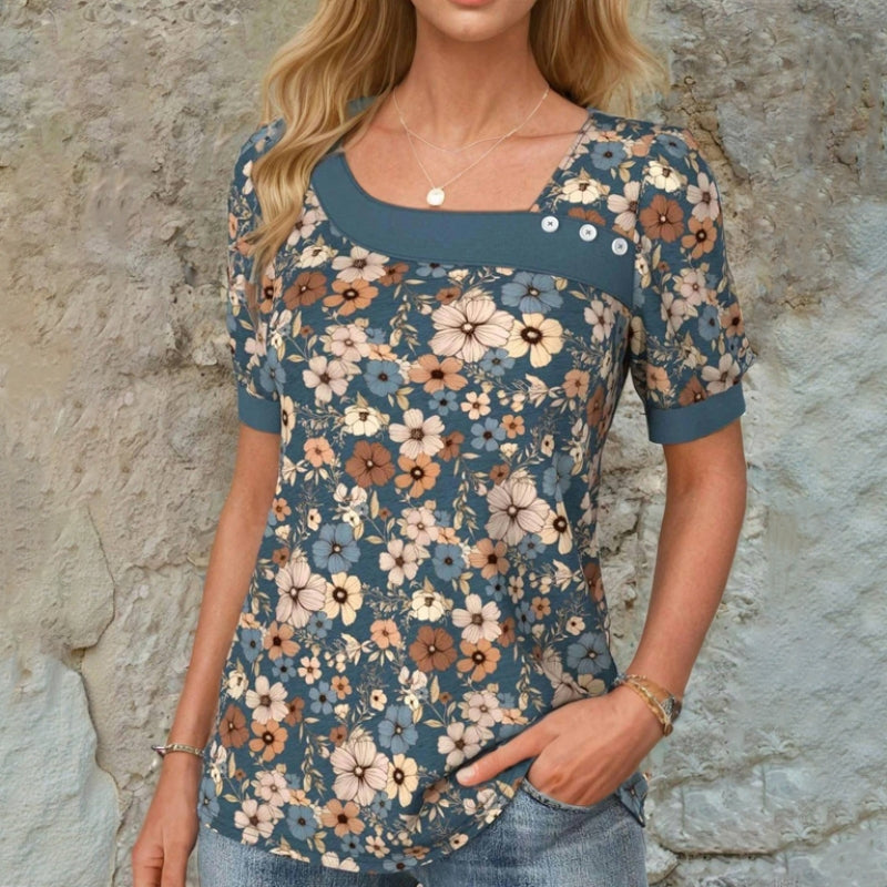Vintage Bloemenprint Blouse