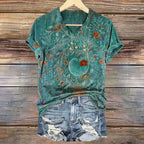 Vintage T-Shirt Met Bloemenprint