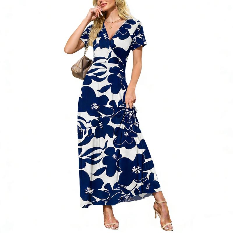 Floral Beach Long Flowy Maxi Dress