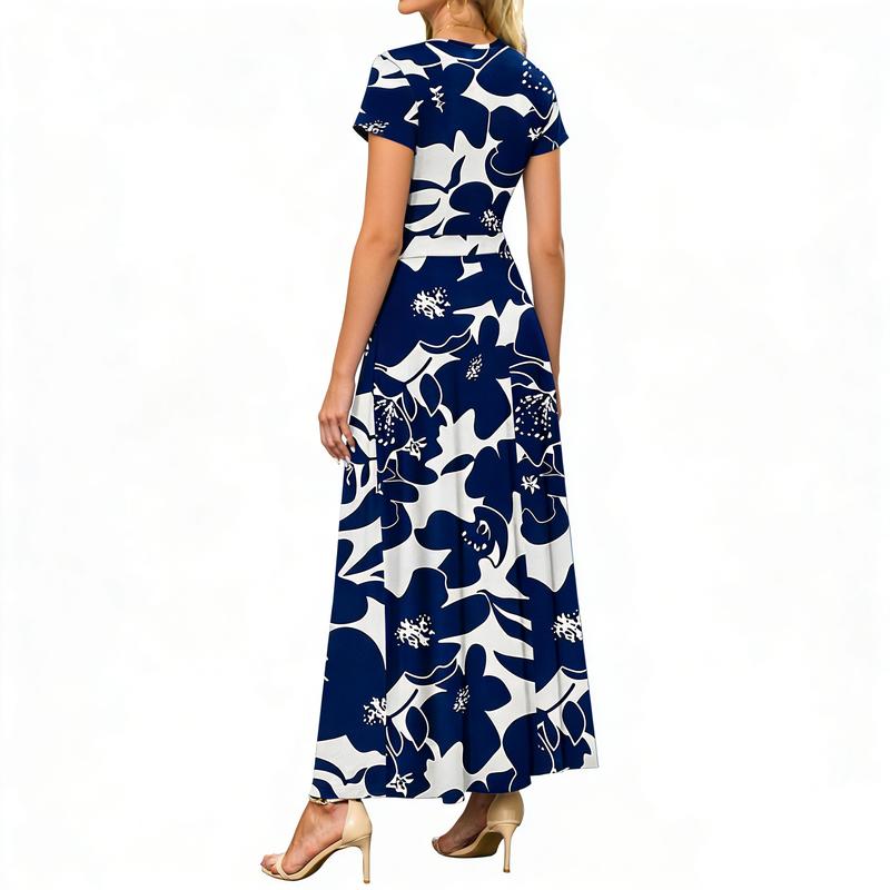 Floral Beach Long Flowy Maxi Dress