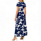 Floral Beach Long Flowy Maxi Dress