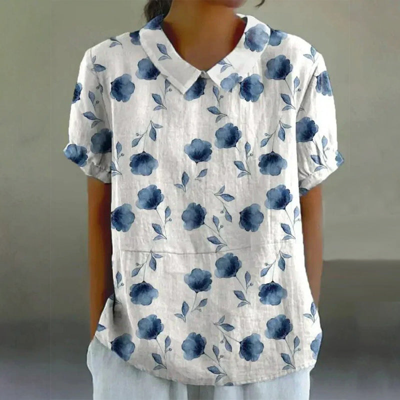 Vintage Bloemenprint Blouse