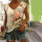 Tanktop Met Vintage Bloemenprint