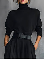 Mia – Polo Neck Straight-Leg Jumpsuit