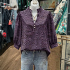 Vintage Blouse Met Bloemenprint
