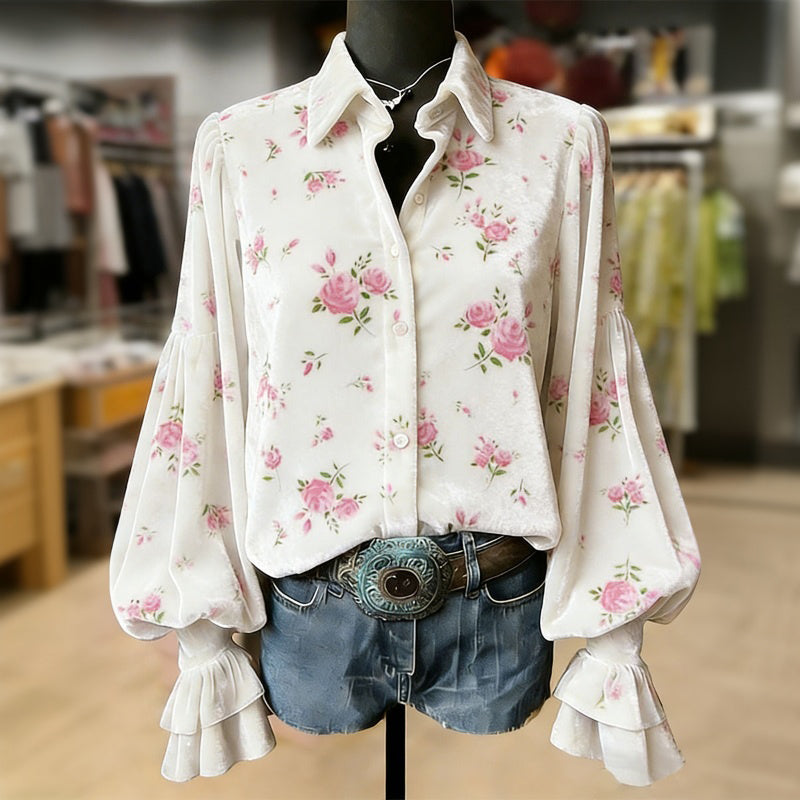 Casual Blouse Met Bloemenprint