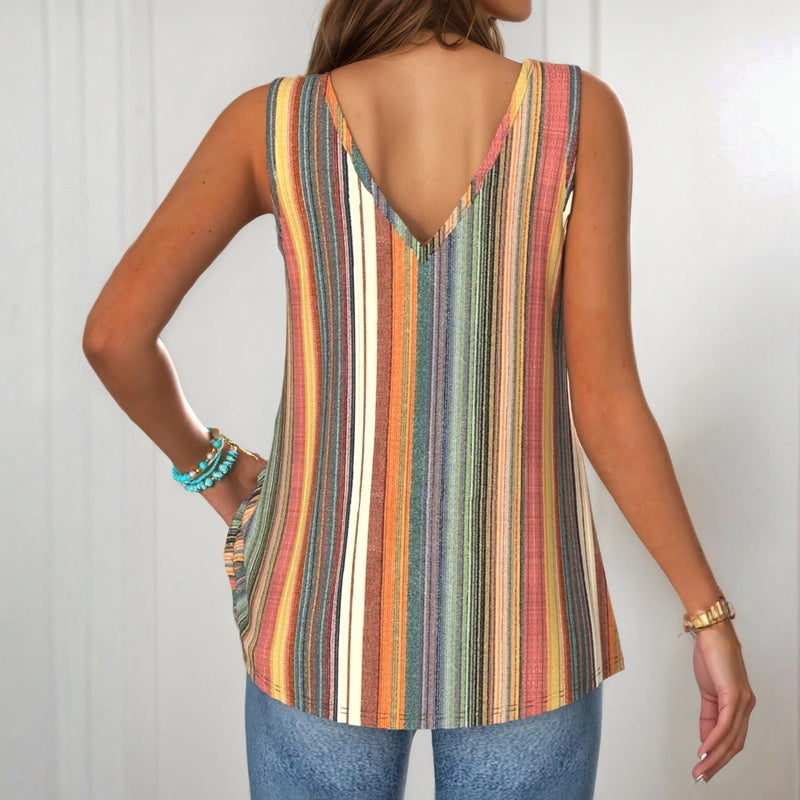 Kleurrijke Gestreepte Tanktop